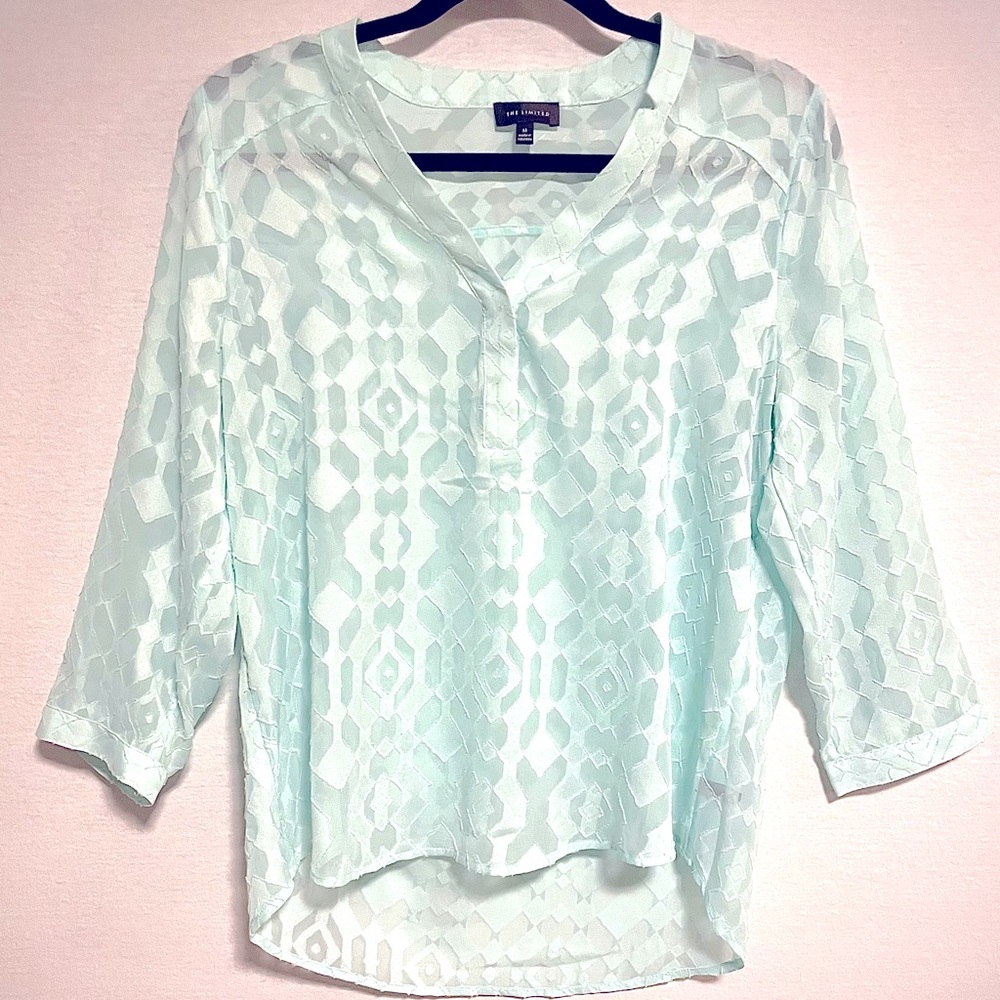 The Limited blue blouse
